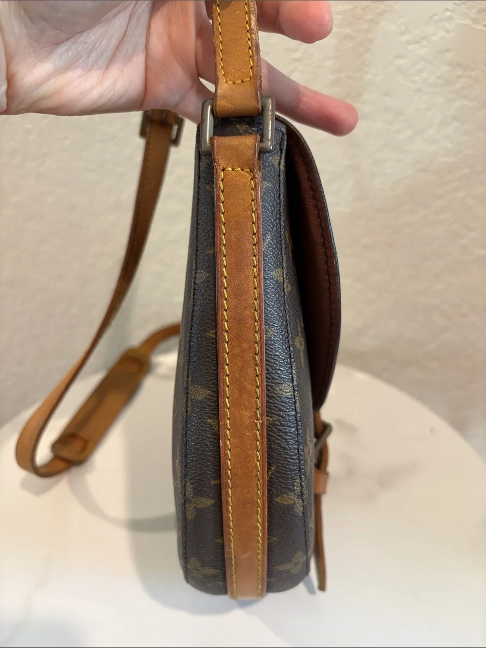 Louis Vuitton Monogram Canvas Crossbody Bag in Brown and Tan - Picture 6 of 16